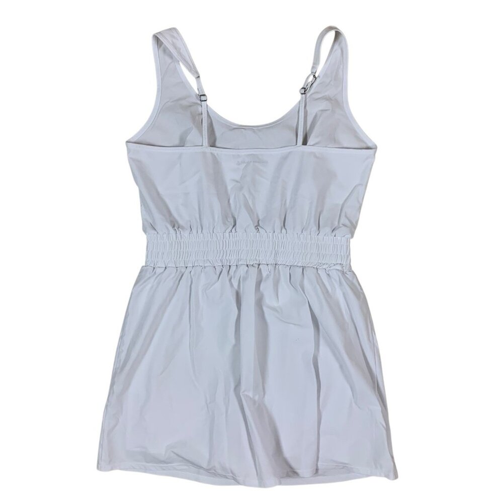 Abercrombie & Fitch White Sleeveless Smocked-Waist Dress - Picture 6 of 6